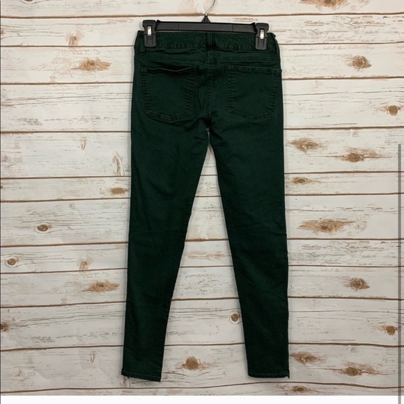 American Eagle Green Zipper Jegging Ankle Pants - Picture 3 of 4